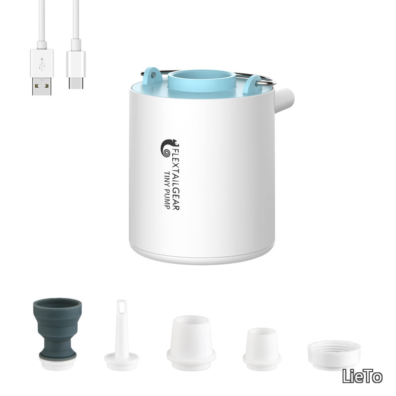 送料無料 TINY PUMP 携帯式エアーポンプ 1300mAh 電池 13.5ワット USB充電式 最軽量ポンプ 3.5Kpa 空気入れ 空気抜く プール用ブイ 浮き輪 真空袋