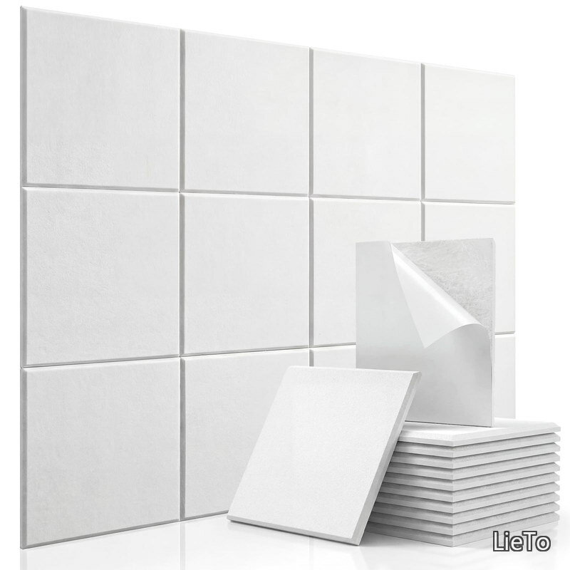 Rakuten - 【送料無料】吸音材 白 18枚 吸音パネル 30x30x0.9cm 防音シート 高密度 遮音材 吸音ボード レコーディングスタジオ、インテリア、その他のシーンで使用