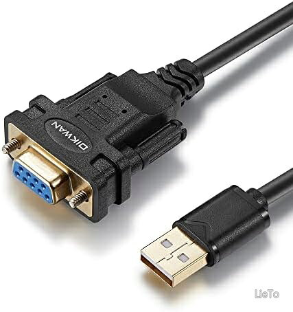 USBシリアル変換ケーブル USB2.0-RS232C DB9 9ピン オス-メス FTDIチップ搭載 1Mbps 金メッキ プラグアンドプレイ 6フィート Windows11/10/Mac/Linux対応