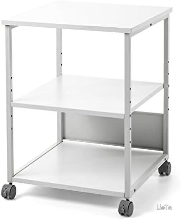 【送料無料】プリンター台 幅52cm 奥行52cm 高さ70cm 総耐荷重80kg 5段階調整棚 キ...