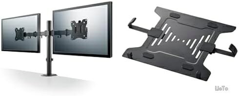 【送料無料】【マウントトレーセット】モニターアーム ダブル ロング 17~32インチ対応 耐荷重9kg VESA規格 ブラック デスク広々 自由調整