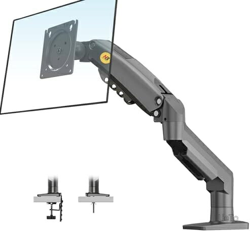 【送料無料】モニターアーム シングル 17-32インチ対応 耐荷重2-9kg クランプ グロメット VESA75/100 ガス圧式 高耐荷重 デスクマウント ケーブル収納 在宅ワーク ゲーミング モニタースタンド