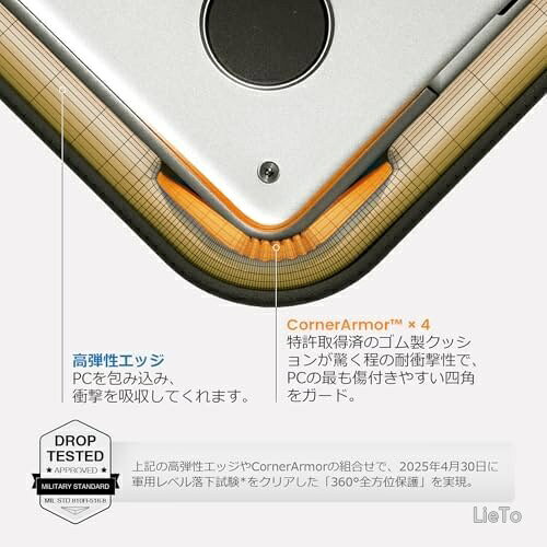 【送料無料】14インチ ノートパソコンケース 軽量 ふわふわ キルティング バッグ 360°保護 ガジェットポーチ付属 可愛い 柔らかい ラップトップスリーブ リサイクル素材 溶岩 2026-2021対応 lieto813-10060174 LieTo サンプル画像2