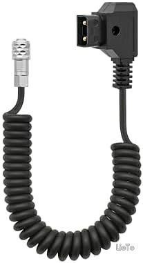 BMPCC D-Tap 電源ケーブル 4K ブラックマジックポケットシネマカメラ対応 Vマウントバッテリー給電 45cm-150cm 伸縮式コイルケーブル Weipu SF6 2ピンメスプラグ 標準オスDタップ 柔軟配線 撮影機材 プロ用