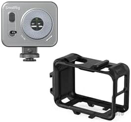 DJI Action 5 Pro/Action4/Action3用 ケージ 小型軽量 アルミ合金 マグネットクイックリリース LEDビデオライト バイカラー 1160Lux