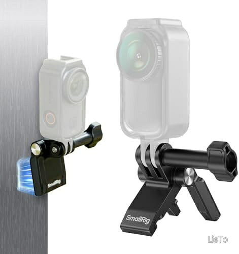 【送料無料】アクションカメラ用 マグネットマウント DJI Osmo Nano/Action 4/5 Pro GoPro Hero 13/12/11 対応 Arca-Swiss クイックリリースプレート 1/4インチ-20 位置決め穴 超ローアングル撮影