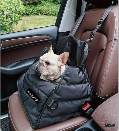 【送料無料】小型犬・猫用 多機能 防水 車内用収納バッグ ブラック