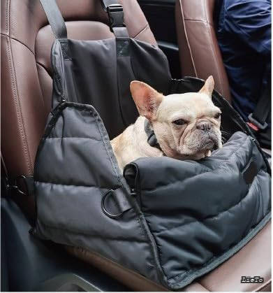 【送料無料】小型犬・猫用 多機能 防水 車内用収納バッグ ブラック