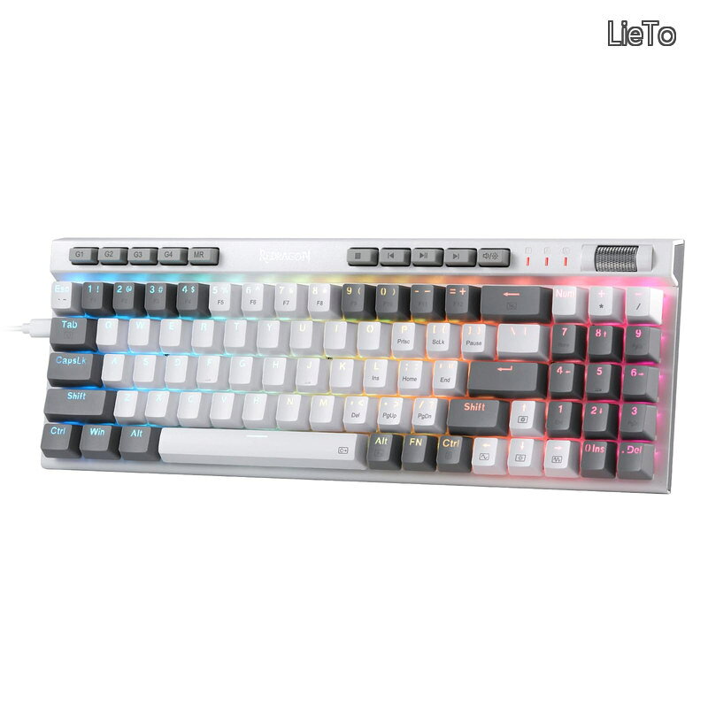 【送料無料】K655 75%RGB 有線メカニカルゲーミングキーボード 78キー ホットスワップ メカニカルキーボード アルミカバーボード付き アップグレードされたソケットとオンボードマクロ/メディアキー 静音リニアレッドスイッチ