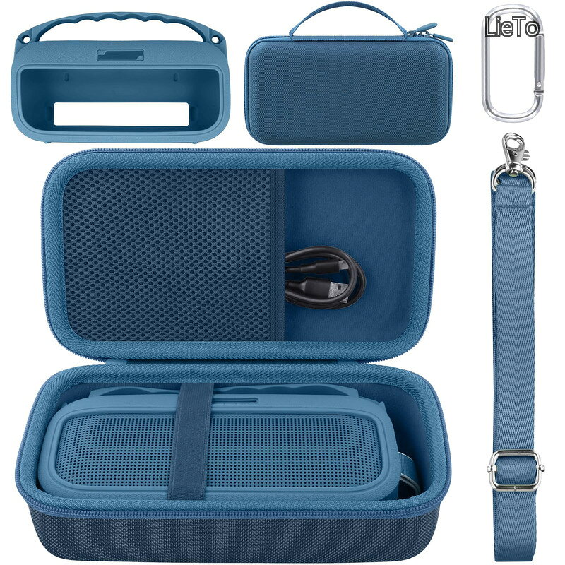 Flex Portable Speaker (第2世代) soundlink2 ワイヤレス Bluetooth スピーカーEVAケース 1個とシリコンケース 1個，ブルー‐co2CREA