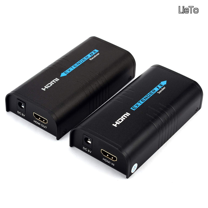 【送料無料】HDMI 延長器エクステンダー 160m TCP IP 経由 LAN エクステンダー 1080P Rj45 hdmiエクステンダー over IP CAT7 CAT6 CAT6A LANケーブル 60Mまで 延長 PC カメラ モニター TV プロジェクター 対応 HSV373 V2（送信器 + 受信器）