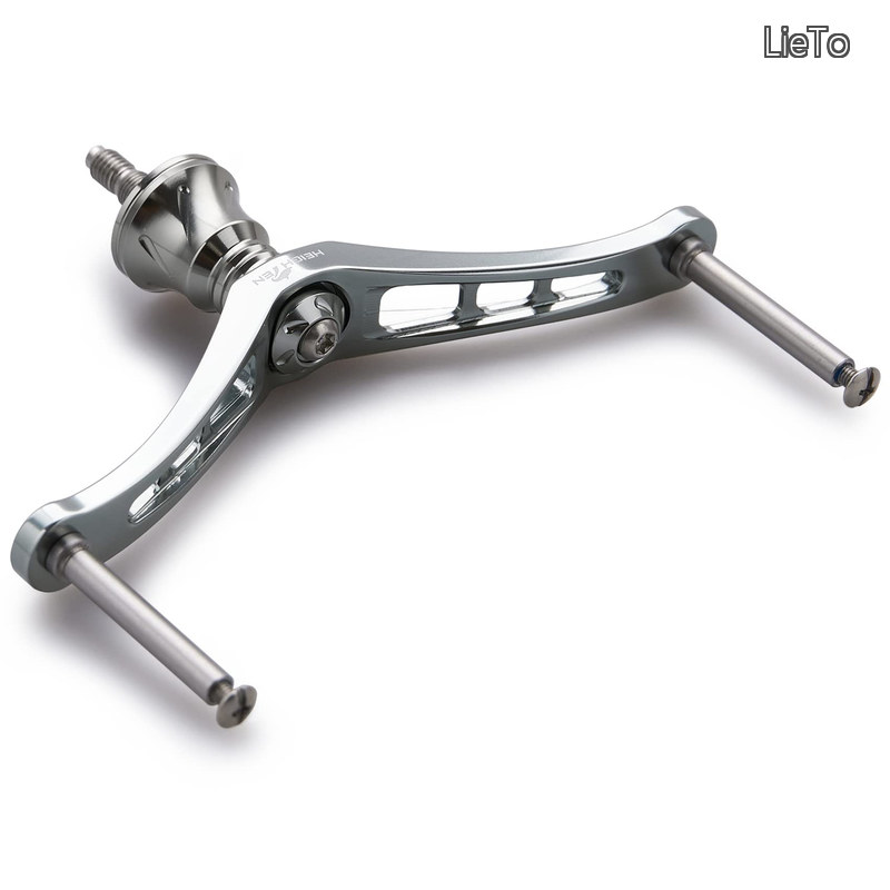 【送料無料】80/92/95/98/110mm リール ハンドル (ノブ無し) シマノ(Shimano) ダイワ(DAIWA) 通用 スピニングリール 用 (92mm - ガンメタル) (HT10802)