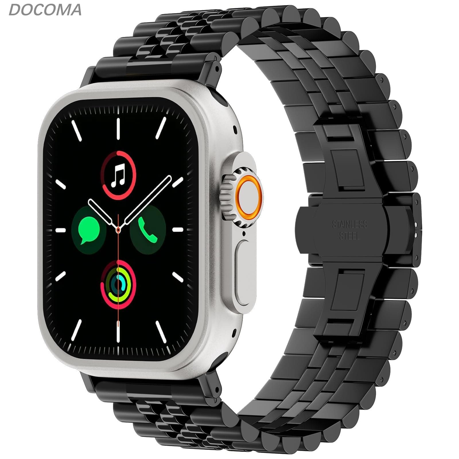 Rakuten - 【送料無料】コンパチブル Apple Watch バンド 49mm 46mm 45mm 44mm 42mm 41mm 40mm 38mm ステンレス製 時計バンド調節可能な金属の取り替えのApple Watch バンドブレスレット iWatch Series 10/9/8/7/6/5/4/3/2/1SE SE2 対応