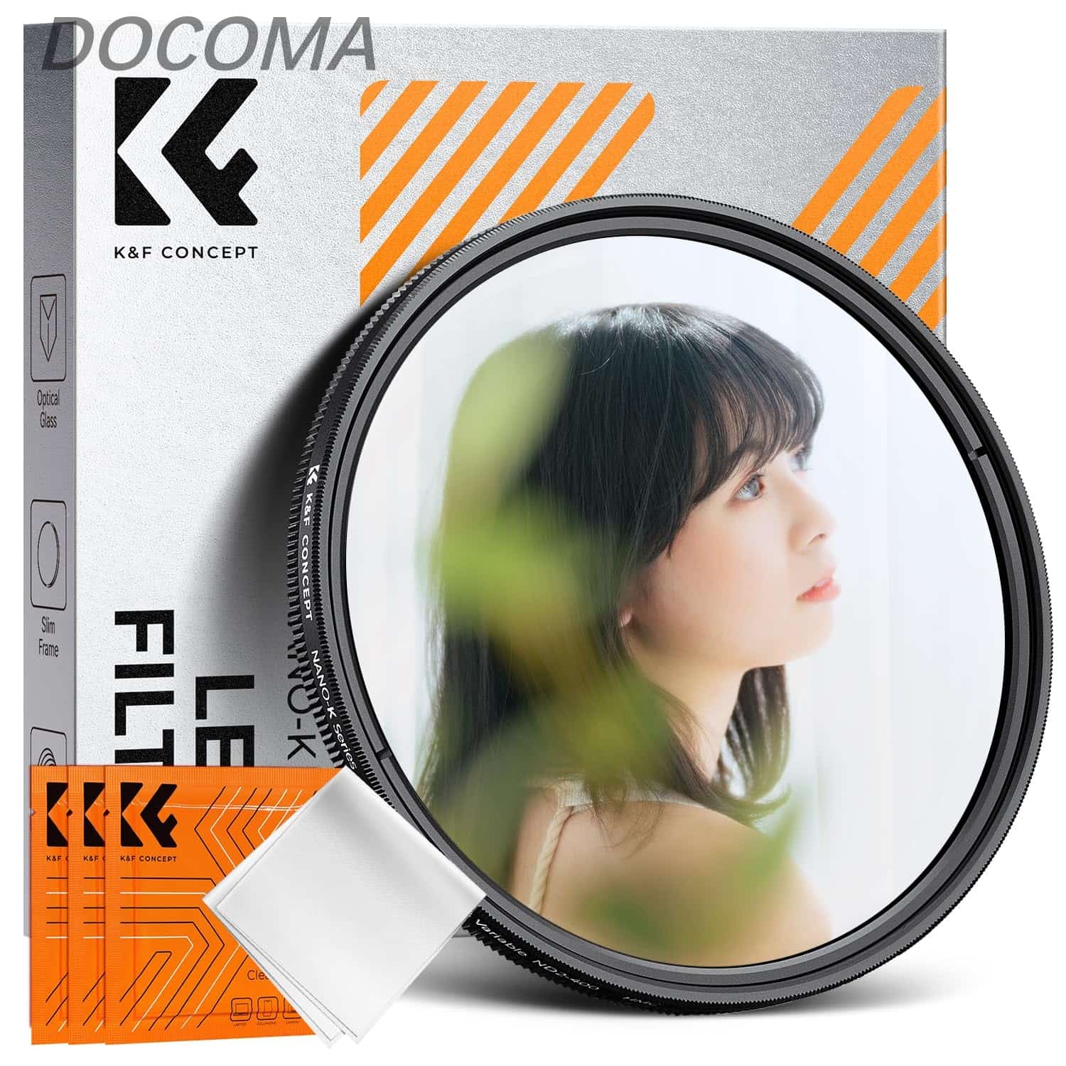 CONCEPT 77mm ND2-400&1/4ブラックミスト 多機能フィルター 一枚二役 減光+ソフト効果 18層ナノコーティング 可変NDフィルター 減光量調整 ソフトフィルター （Nano-Klear）