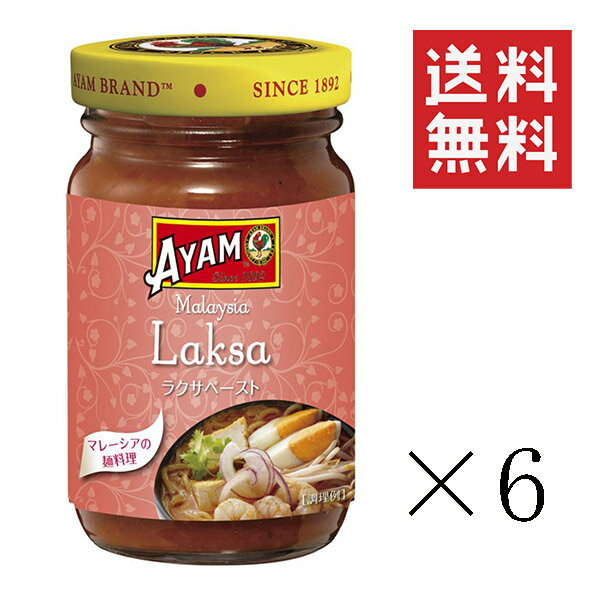 【!!クーポン配布中!!】 アヤム ラクサカレーペースト 100g×6個セット まとめ買い マレーシア カレー エスニック 調味料 簡単