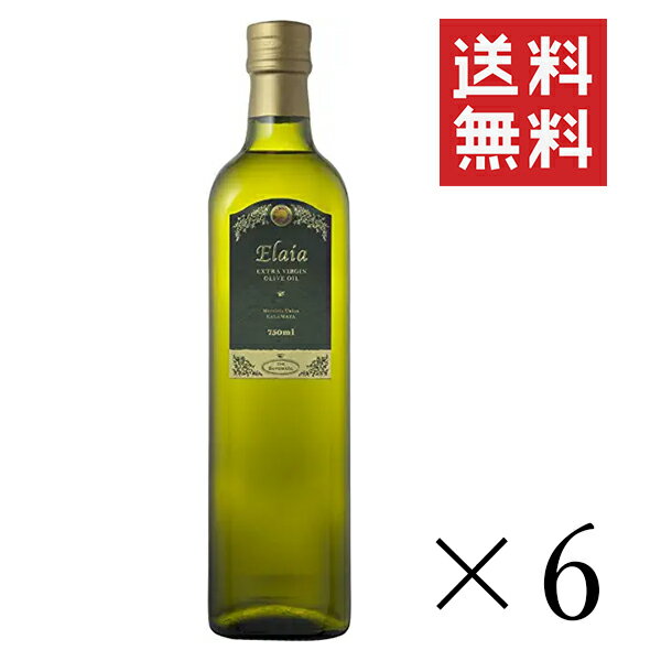 そらみつ株式会社 EXエライアグリーン 750mL(687g)×6本セット まとめ買い エクストラバージンオリーブオイル 油 瓶 調味料