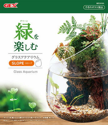 ジェックス グラスアクアリウム スロープ 水草インテリア ガラス製