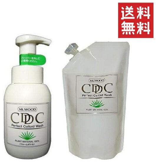 Mt.WOOD CDCシャンプー300ml 泡ポンプ＋詰替 300ml セット 犬用 まとめ買い ペット用 臭い フケ 痒み 雑菌 無添加 天然