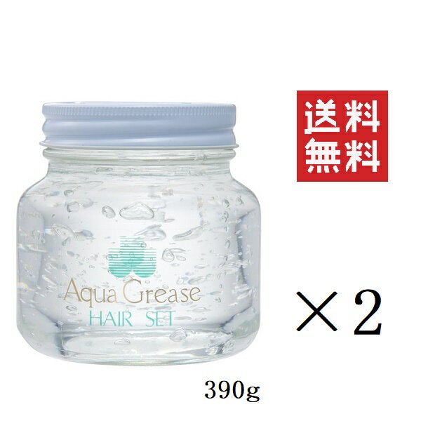 【イチオシ】パール化研 アクアグリース ヘアーセット ソフト 390g×2個セット まとめ買い ウォーターポマード ウェット感 無着色 無香料 ヘアグリース