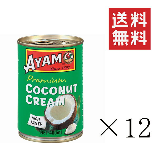 アヤム ココナッツクリーム プレミアム 400ml×12個セット まとめ買い タイカレー デザート エスニック 調味料 簡単