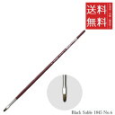 【メール便/送料無料】ホルベイン ダ ヴィンチ画筆 Black Sable 1845 No.6