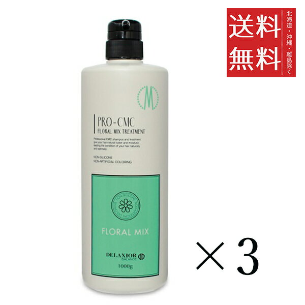 千代田化学 デラクシオ プロ CMC フローラルミックス トリートメント 1000g×3個セット まとめ買い ヘアケア 無着色 シリコンフリー ノンシリコン