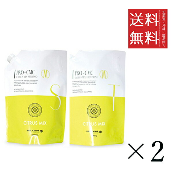 千代田化学 デラクシオ プロ CMC シトラスミックス シャンプー 3000ml+トリートメント 3000g 各2個セット まとめ買い ヘアケア 無着色 シリコンフリー ノンシリコン
