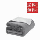 AIFY 2枚合わせ毛布 シングル 冬用 厚手ボア調 ハイボリューム 毛布 あったか ブランケット オールシーズン 暖かい かわいい 掛毛布 掛け布団 フランネル もうふ 四季適用 洗える おしゃれ 140×200cm グレー