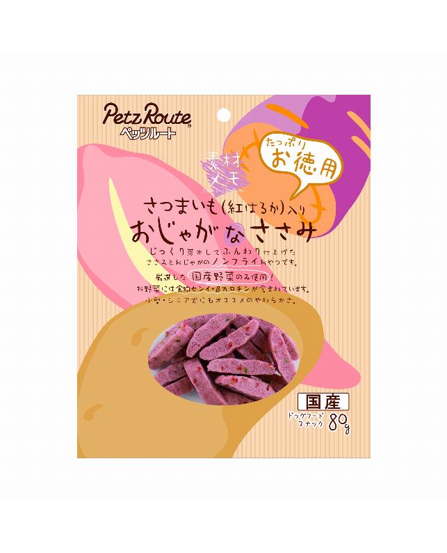 【6個セット】ペッツルート 素材メモ 素材メモさつまいも入りおじゃがなささみお徳用80g
