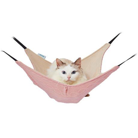 Add.Mate 猫用ハンモック ニット生地の包まれにゃんモック ピンク