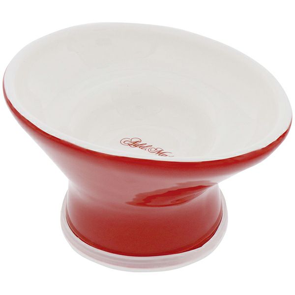 【6個セット】 ADD．MATE用品 猫用食器 ヒゲがあたりづらく食べやすい 猫用脚付き食器 タスカニーレッド