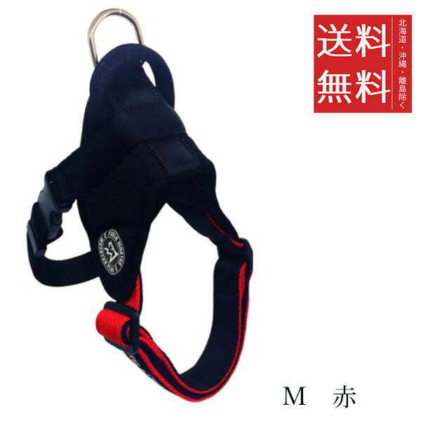 カワノ産業 FIELD MASTER ヘッドインハーネス R M 赤 中型犬用
