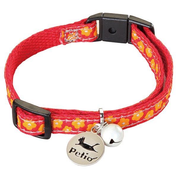 【3個セット】ペティオ 猫小町カラー小花レッド