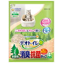 【4個セット】ユニ・チャームデオ デオトイレ 飛び散らない 針葉樹の消臭・抗菌チップ 4L(4)