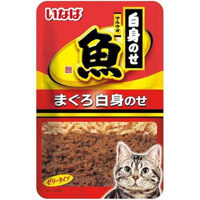 【48個セット】 いなばペットフード マルウオ白身のせパウチまぐろ白身のせ40g