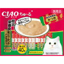 【8個セット】いなば CIAOちゅ〜る総合栄養食まぐろ・かつおバラエティ14g×40本