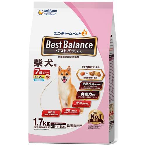 樂天商城 - 【4個セット】ユニ・チャーム ベストバランス ふっくら仕立て 柴犬用 7歳が近づく頃から始める低脂肪 1.7kg（284g×6）