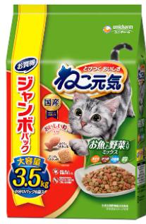 Other Wet Food - ユニ・チャーム ねこ元気 お魚と野菜入りミックス 3.5kg