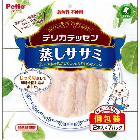 【6個セット】ペティオデリカテッセン蒸しササミ2本入×7パック