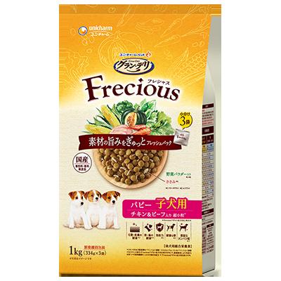 【8個セット】ユニ・チャーム グラン・デリ Frecious パピー子犬用 チキン＆ビーフ入り