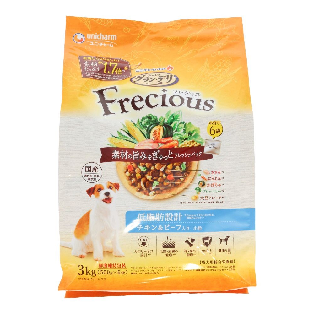 乐天商城 - 【2個セット】ユニ・チャーム グラン・デリ Frecious アダルト成犬用 チキン＆ビーフ入り 3kg