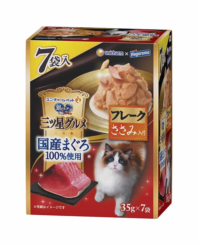 【注意事項】 ・メーカーの都合等により、パッケージ及び内容量、生産地、などが変更される場合がございます。ご了承ください。 ・当店では地球環境への配慮およびお手頃価格での商品の提供のため、簡易的な梱包とさせていただいております。 ・箱潰れなど、製品をご利用いただくのに問題がない場合の返品・交換対応はお受けできません ※期限のある商品について ・賞味期限や消費期限がある商品については、すべて期限まで2ヶ月以上のものを取り扱っております。個別のお問い合わせはご遠慮いただきますようお願い申し上げます。 ・期限が迫った商品は、別途アウトレット商品として販売させていただいております。 商品説明■　商品詳細国産まぐろ100％使用の贅沢キャットフード（ウエットタイプ）です。 ●直射日光を避け、風通しの良い場所に保管してください。 ●開封後は早めに与えてください。 ●推奨種：全猫種 ●ライフステージ：成猫 ●素材・フレーバー：まぐろ 4520699698976■　原産国日本■　メーカーユニ・チャーム■　広告文責ライフジェネレーション株式会社 TEL:06-6809-2484