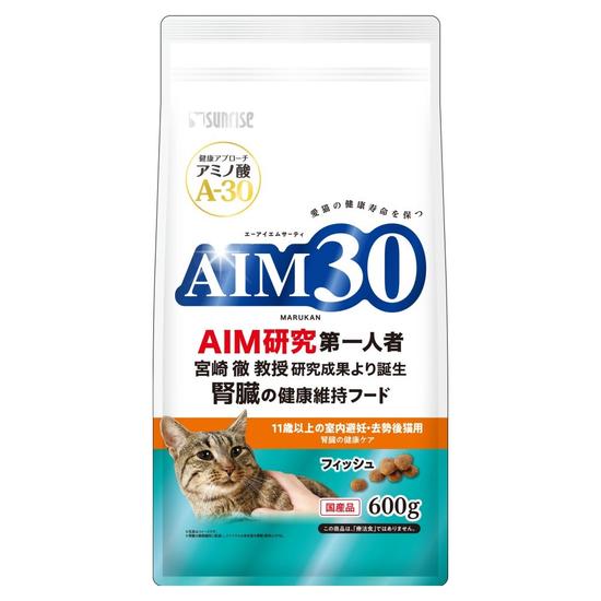 【5個セット】 マルカン AIM3011歳以上の室内避妊・去勢後猫用腎臓の健康ケアフィッシュ600g