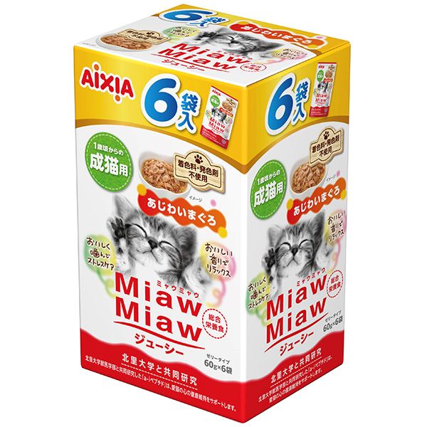 樂天商城 - 【5個セット】 アイシア MiawMiaw ジューシー 6P あじわいまぐろ 360g