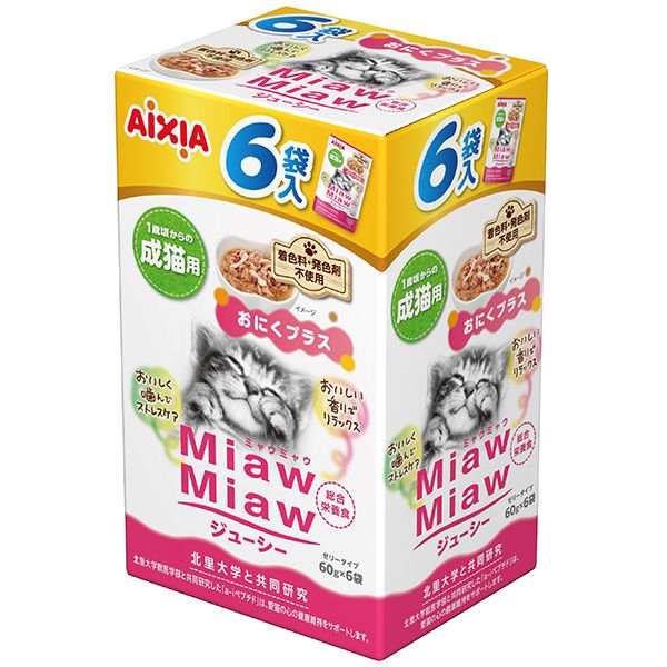 【20個セット】 アイシア MiawMiaw ジューシー 6P おにくプラス 360g