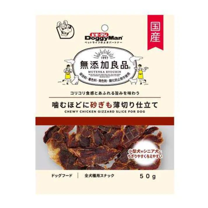 【12個セット】ドギーマン無添加良品噛むほどに砂ぎも薄切り仕立て50g