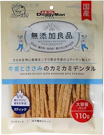 【6個セット】ドギーマン無添加良品牛皮とささみのカミカミデンタル110g
