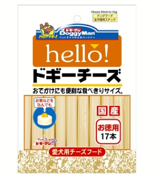 【注意事項】 ・メーカーの都合等により、パッケージ及び内容量、生産地、などが変更される場合がございます。ご了承ください。 ・当店では地球環境への配慮およびお手頃価格での商品の提供のため、簡易的な梱包とさせていただいております。 ・箱潰れなど、製品をご利用いただくのに問題がない場合の返品・交換対応はお受けできません ※期限のある商品について ・賞味期限や消費期限がある商品については、すべて期限まで2ヶ月以上のものを取り扱っております。個別のお問い合わせはご遠慮いただきますようお願い申し上げます。 ・期限が迫った商品は、別途アウトレット商品として販売させていただいております。 商品説明■　商品特徴・カルシウム、たんぱく質、ビタミン、　ミネラルなどをバランスよく含んだチーズがベース。 チーズの旨味がギュッと詰まった、　ボリュームたっぷりのおやつです。 ・クルッとはがせるフィルム包装。 ・食べきり小さめサイズのフィルム個包装。 お出かけにも便利な食べきりサイズ ・愛犬用のバリエーションはおまかせください！ おいしいチーズが揃う《 hello！》シリーズ。 ・生後2ヶ月以上の愛犬に。 4976555820362■　原材料チーズ、でん粉類、乳化剤、酸味料、着色料（酸化チタン）、保存料（デヒドロ酢酸ナトリウム）■　メーカードギーマンハヤシ■　広告文責ライフジェネレーション株式会社 TEL:06-6809-2484