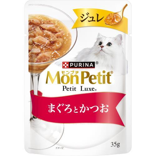 【12個セット】ネスレ日本 モンプチプチリュクスジュレまぐろとかつおの鯛添え35g