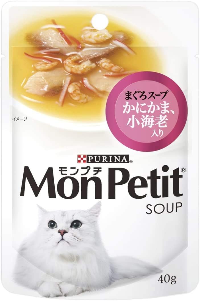 乐天商城 - 【48個セット】ネスレ日本 モンプチスープ まぐろスープかにかま、小海老入り 40g